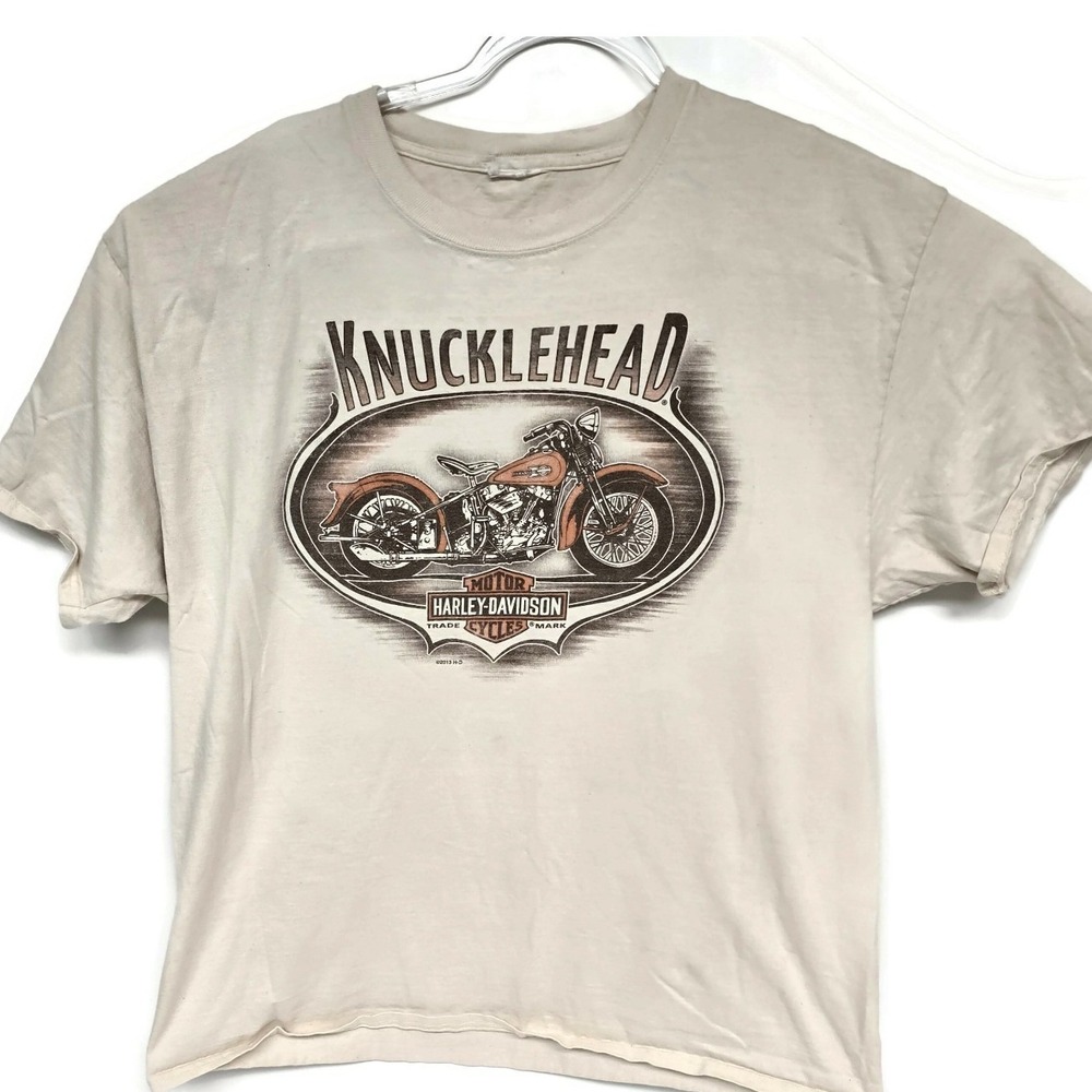 Harley Davidson T-shirt Large Knucklehead Montgomery Alabama Mens Blue Vintage